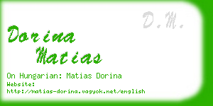 dorina matias business card